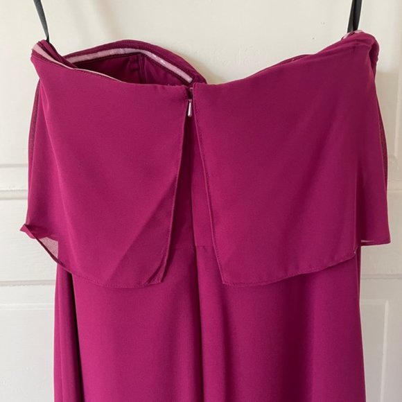 Hayley Paige Bridesmaid Dress in Azalea, Size 2 <Bright + fun strapless gown!> - Picture 7 of 10